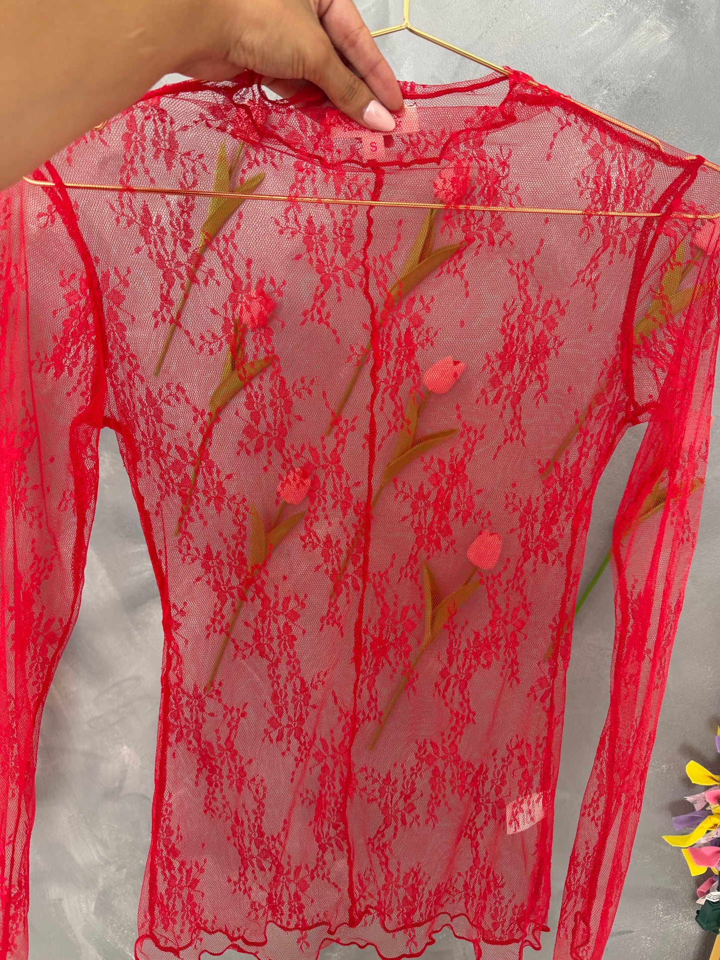 Red Lace Top