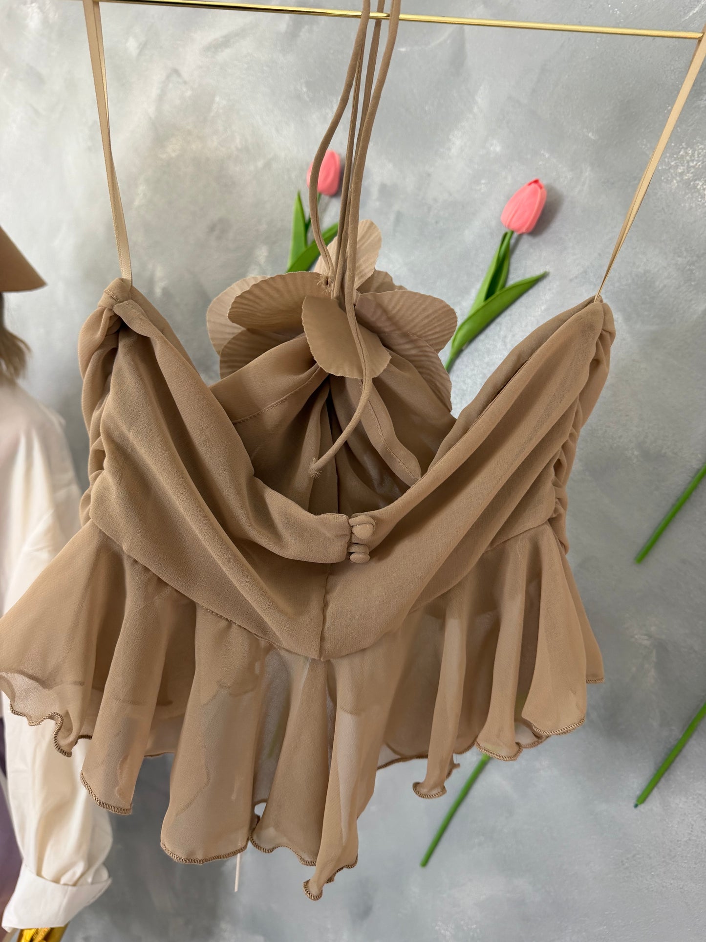 Mesh top taupe