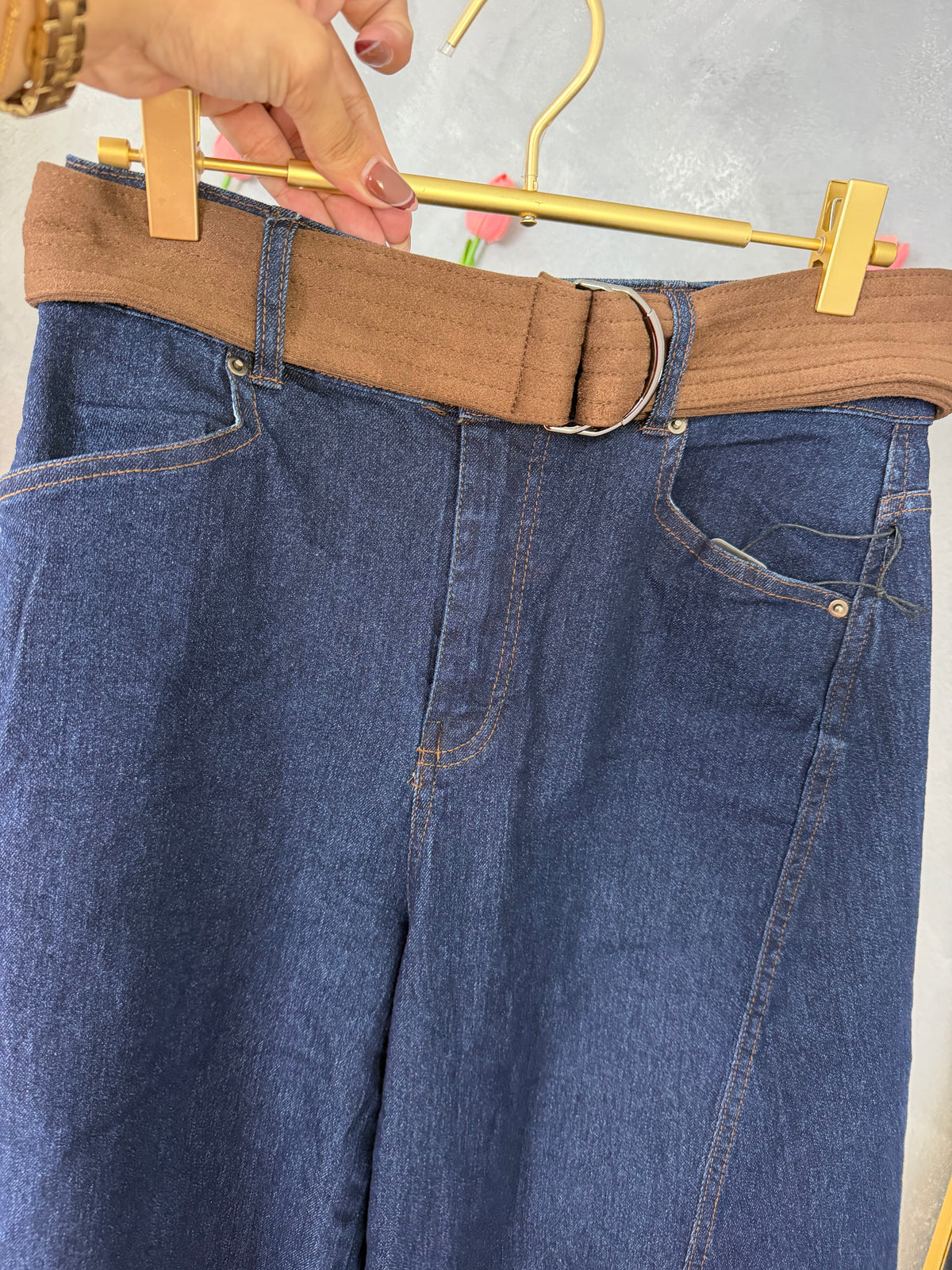 Dark barrel pants