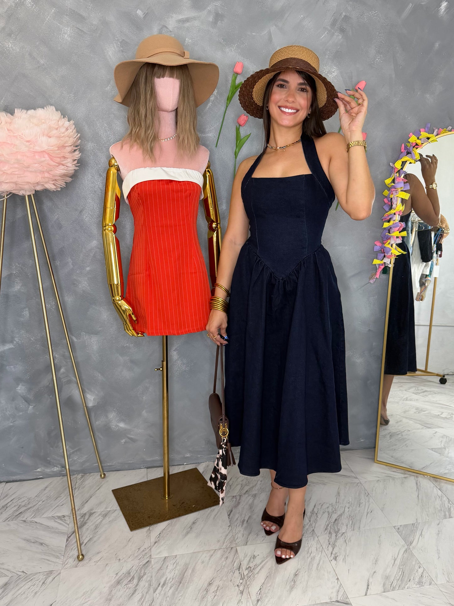 Beautiful Denim Midi Dress