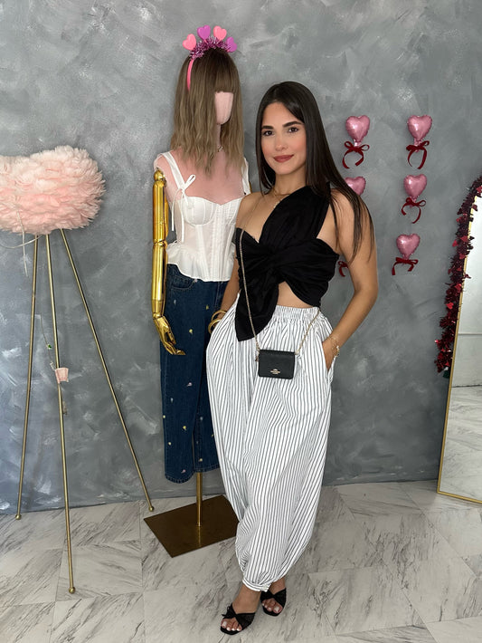 Striped Balloon Pants