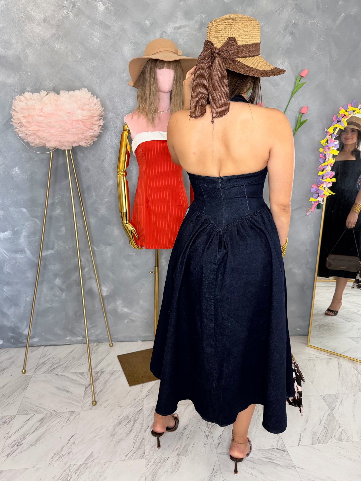 Beautiful Denim Midi Dress