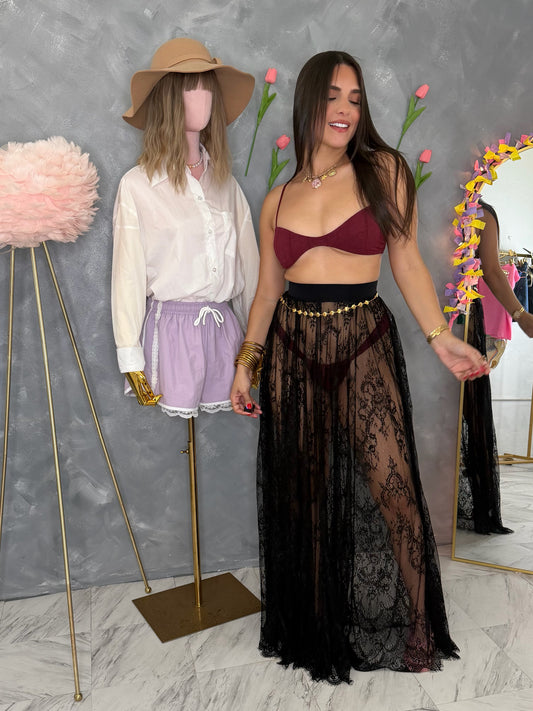 Skirt maxi lace