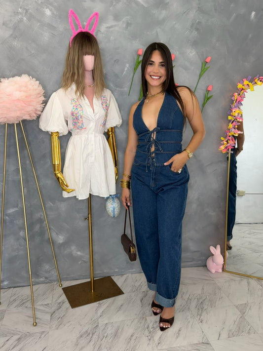 Denim Halter Top