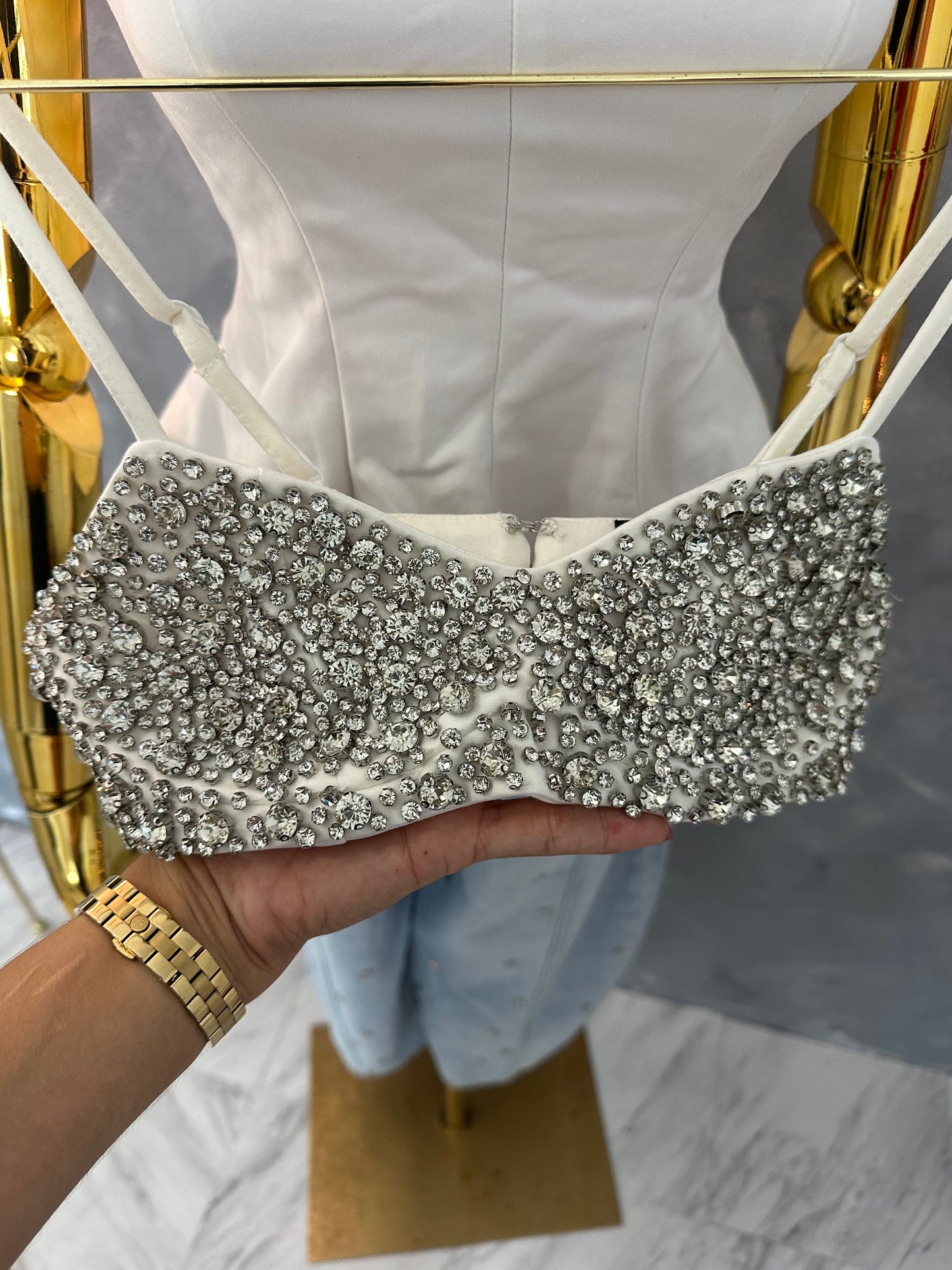 Rhinestone bra