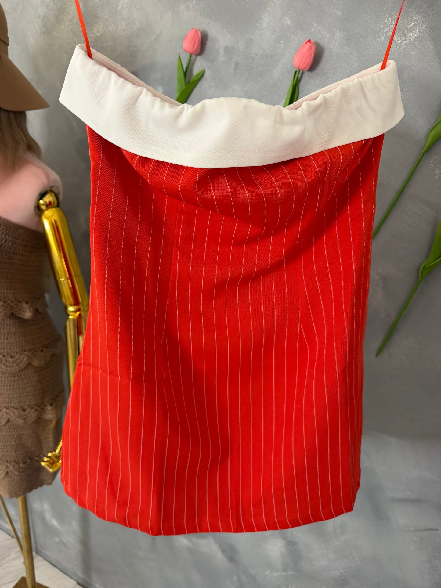 Striped Orange Romper