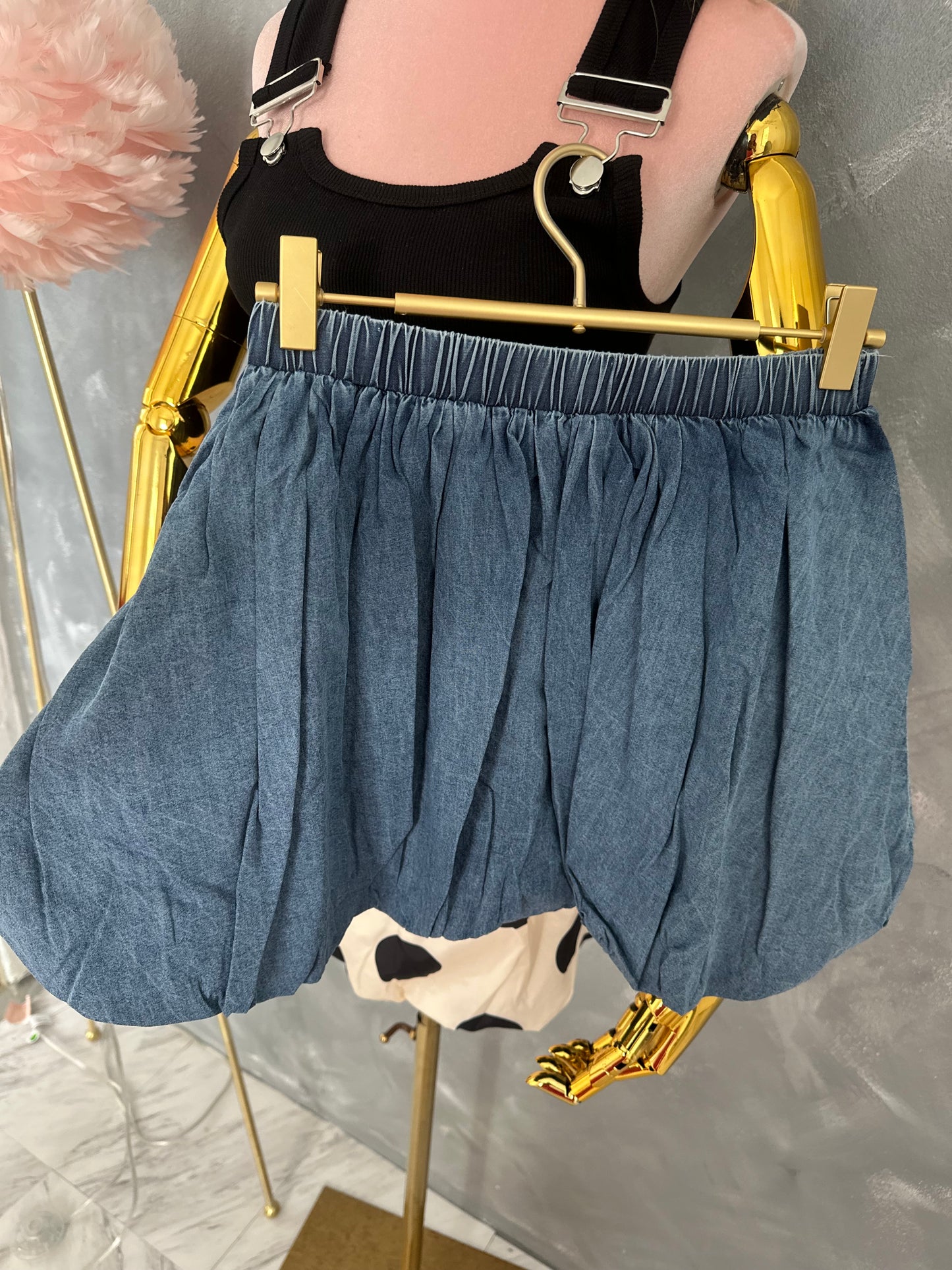 Souffle puff mini skirt