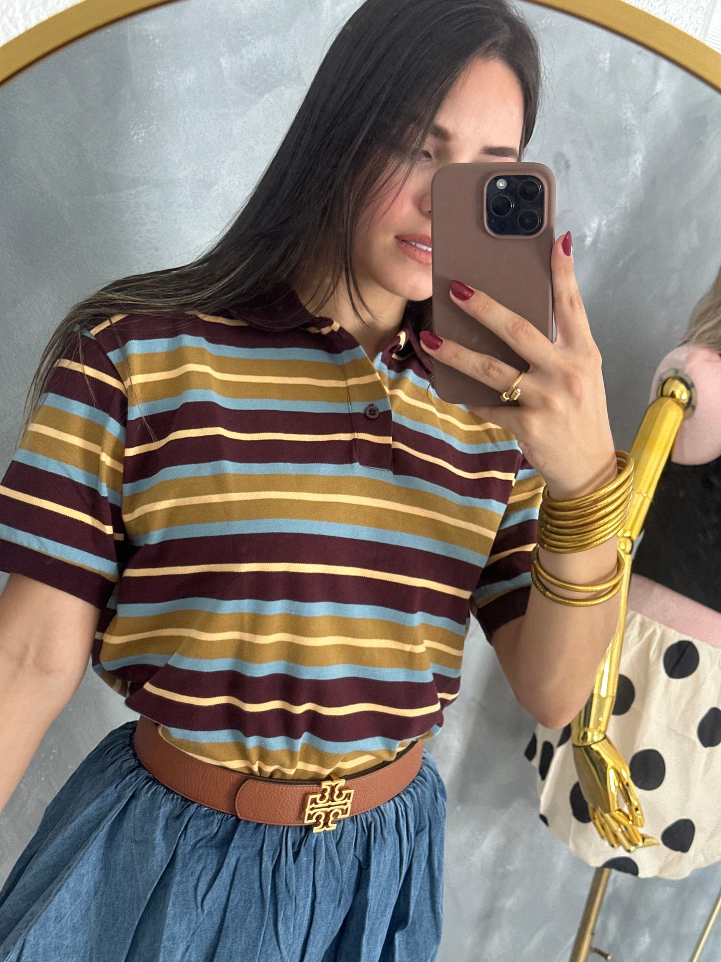 Striped polo