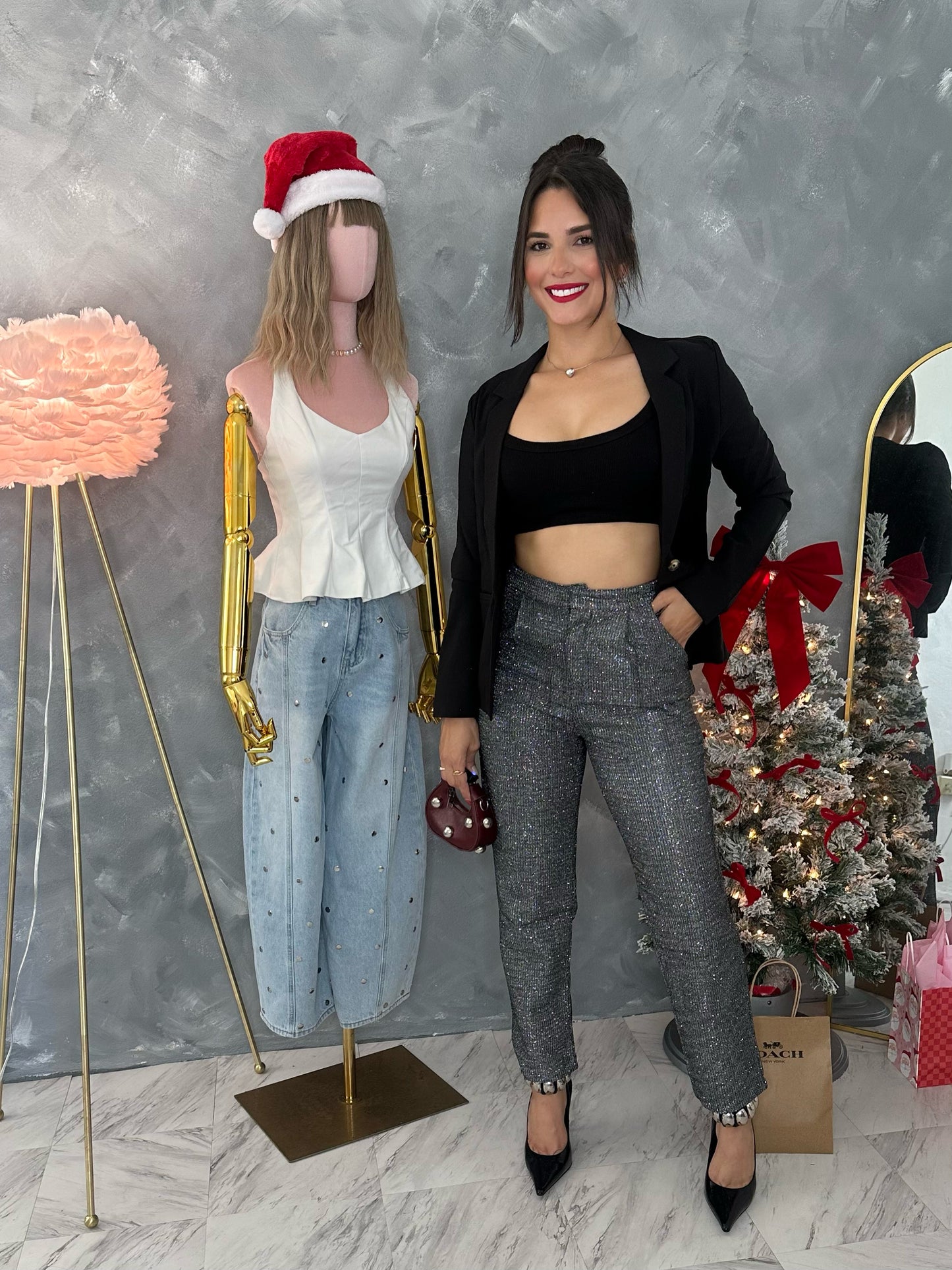 Silver Glitter Pants