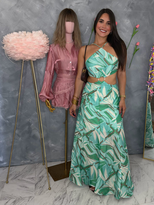 Abstract Maxi Dress