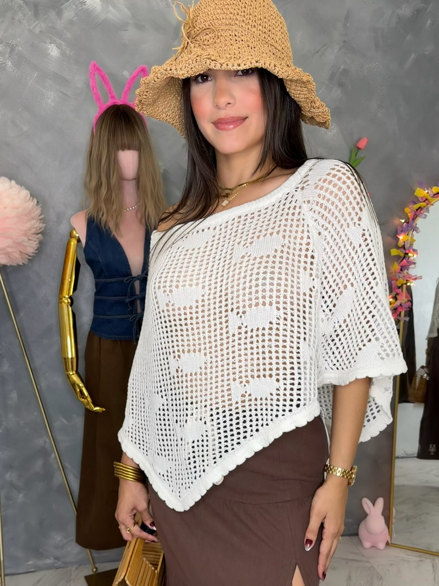 Poncho crochet top