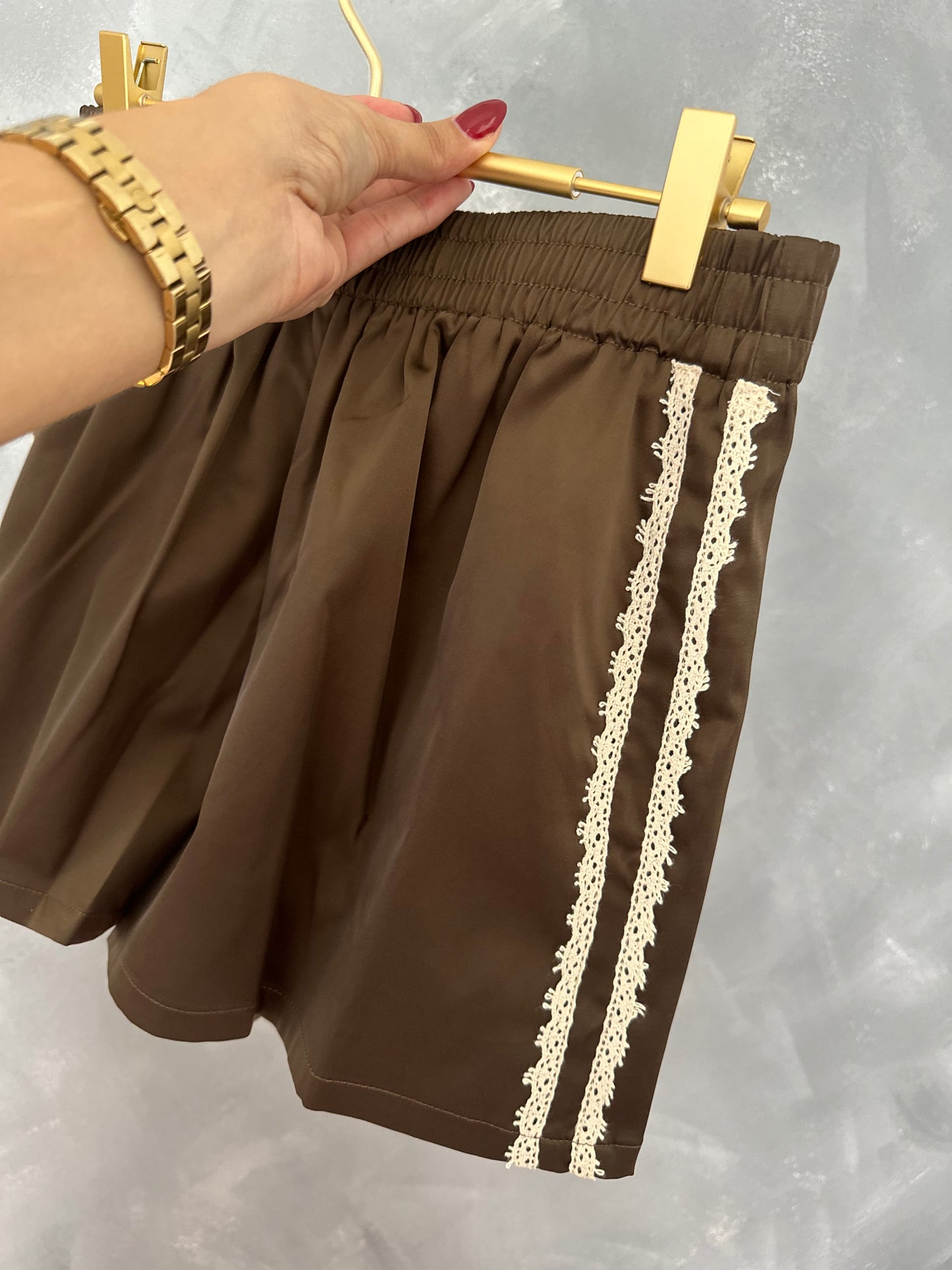 Mocha Satin Short