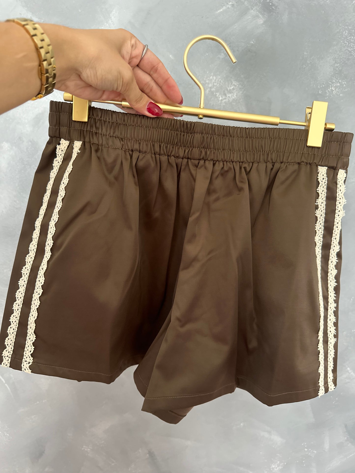 Mocha Satin Short