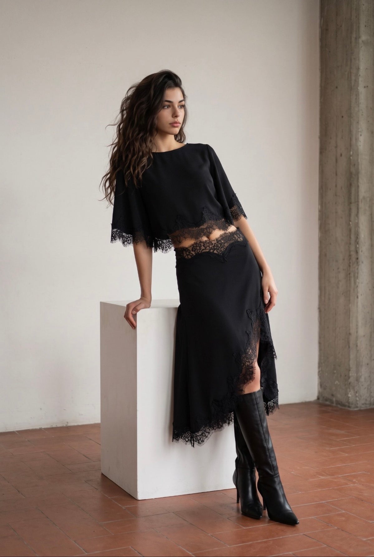 Black lace set