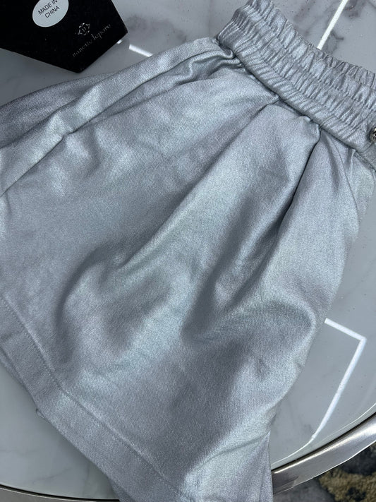 Glitter Pleated Shorts