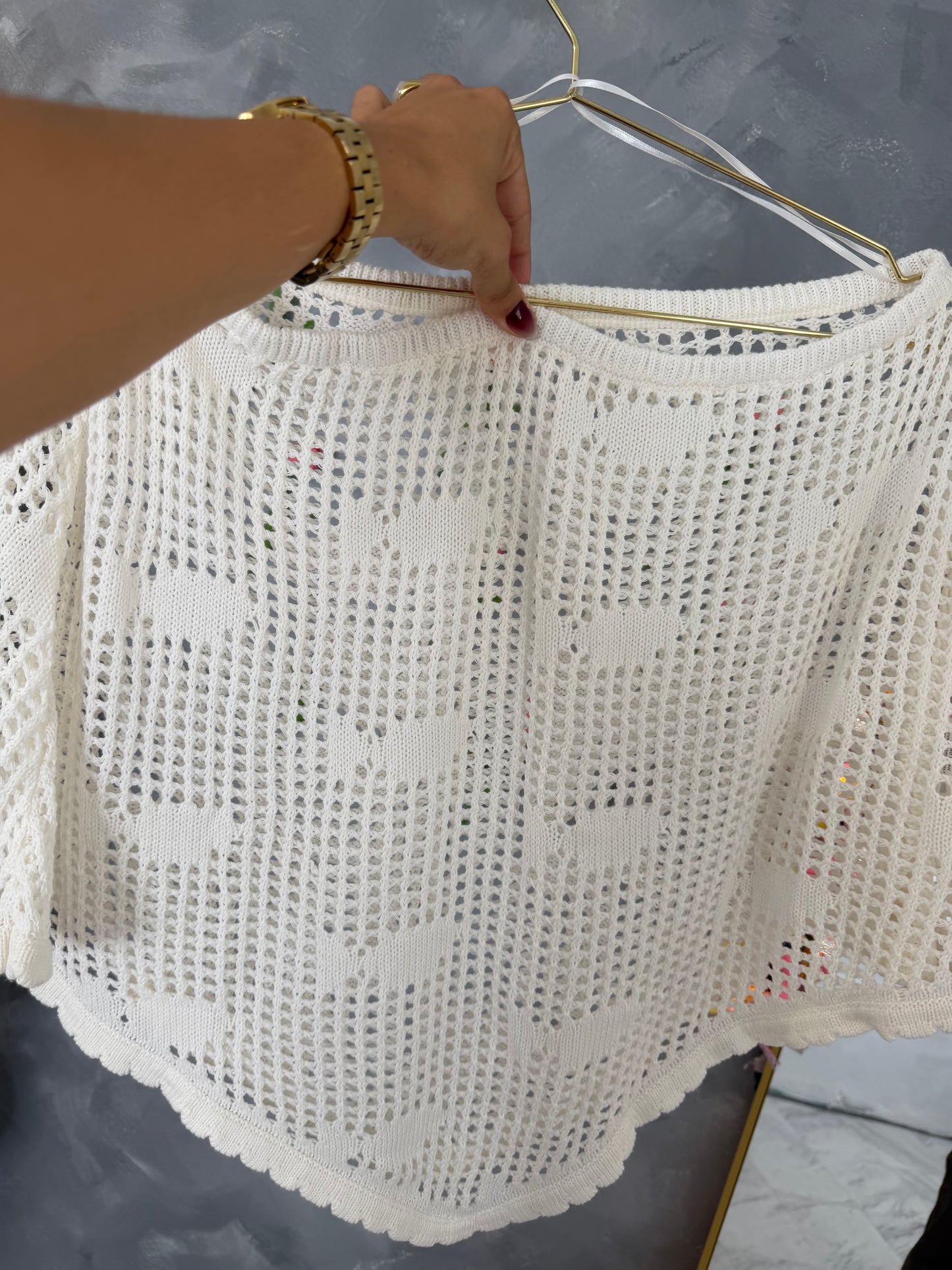 Poncho crochet top