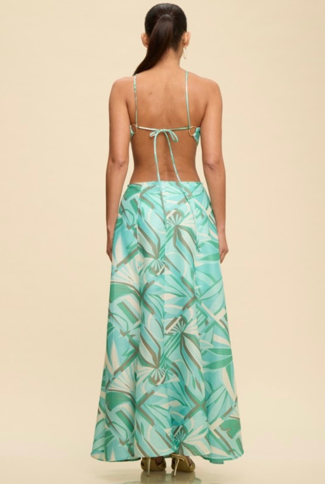 Abstract Maxi Dress